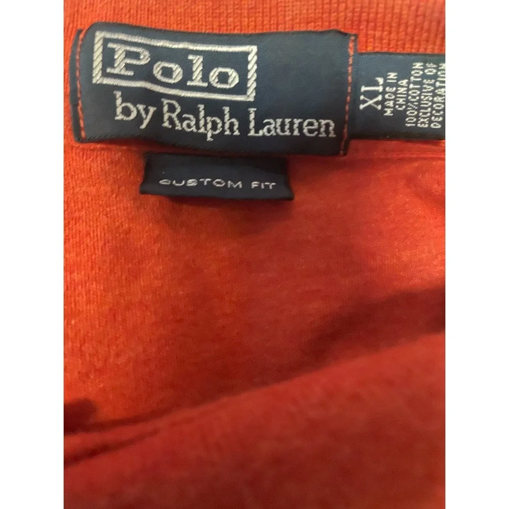 Polo Ralph Lauren Mens Shirt XL Orange Polo Pima Soft Touch Colored Pony Preppy